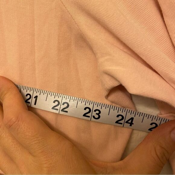 Ralph Lauren Jean blush pink cuffed sleeve scoop boat neck T-shirt Plus size 3X - Picture 4 of 8